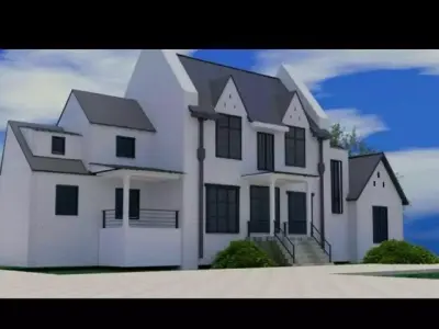 House with shutters 3D model