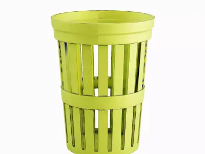 Street Trash Can 03 Low-poly 3D model