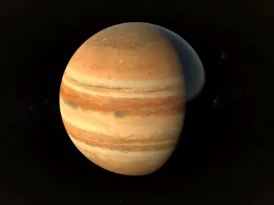 Planet Jupiter 3D Model 8K Low-poly 3D model