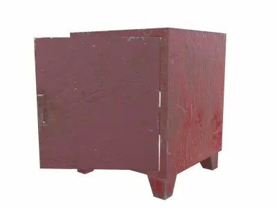 Bedside metal Table - 02 Low-poly 3D model