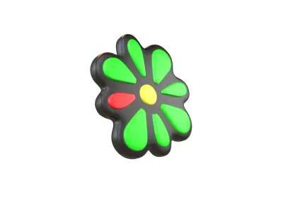 ICQ Logo v1 001 Free low-poly 3D model