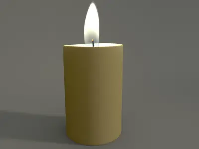 Animated Hurricane Candle 3D model