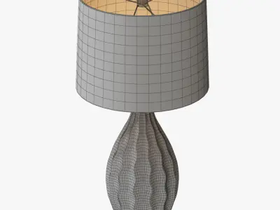 Otranto Ivory Crackle Table Lamp 3D model