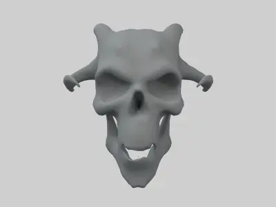 Demon Skull v1 002 Low-poly 3D model