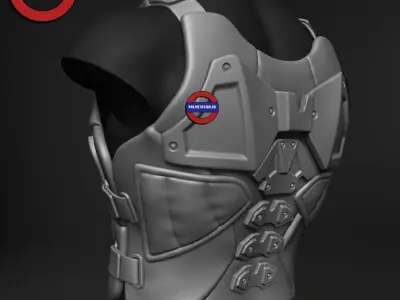 Sci fi character Torso armour v7 highpoly zbrush 3D model