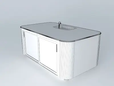 KItchen Island Free Standing 3D model