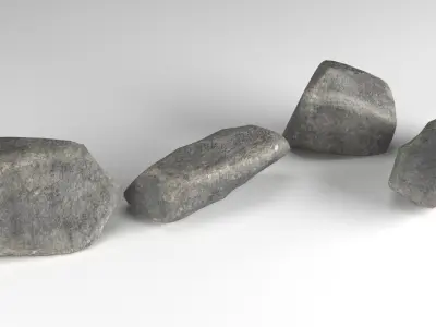 Stones Pack v1   Low-poly 3D model
