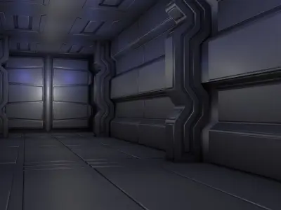 Sci Fi Corridor 3D model 42