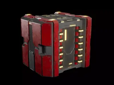 Scifi Containers Boxes Pack Low-poly 3D model