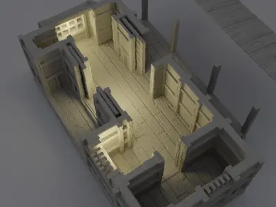 Samurai Cottage Tabletop Terrain 28 MM 3D print model