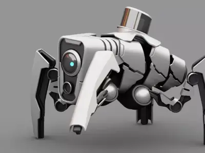 Spider Droid  rigged character 3D model get