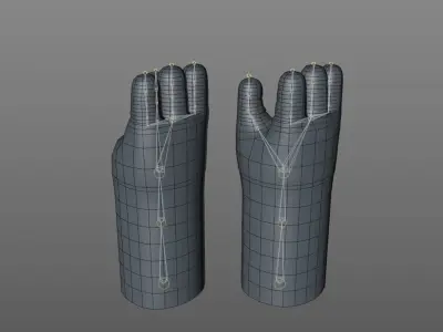 Cartoon Hand Low-poly 3D model