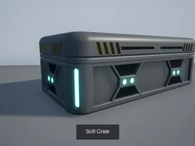 Small Scifi Crate Collection 3D Model Pack