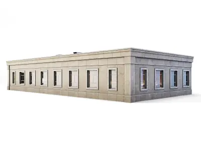 Tenement Building Roof Floor Low-poly 3D model