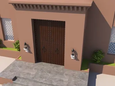 Traditional Moroccan Door Marrakech City  3D model