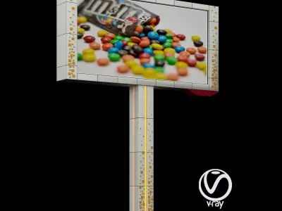 Billboard two candy billboards 3D model