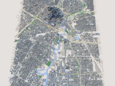 Houston City Texas United States 3D model