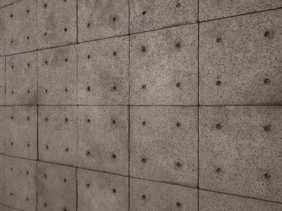 Concrete Wall Panels Material 3D model