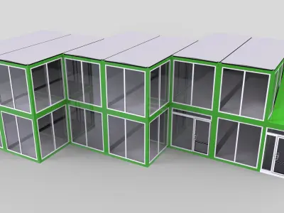 Modular building Mini mart 3D model