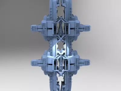 cyberpunk AsianTower Castle Ruin 2 3D model