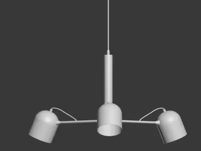 Liang Pendant lamp metal black 3D model