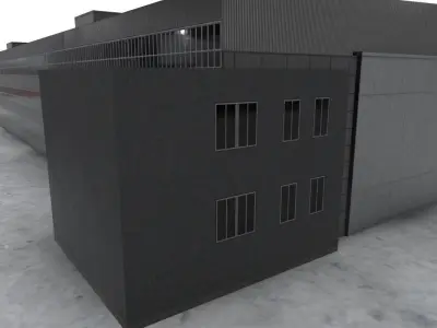 LBSF Hangar 7 Low-poly 3D model