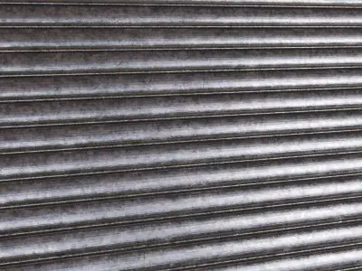 Industrial Galvanized Corrugated Steel PBR Seamless Texture