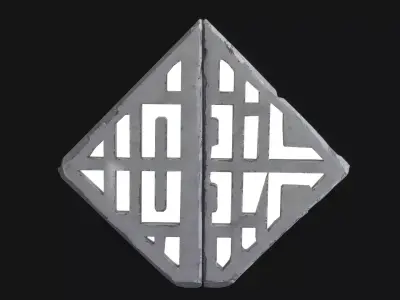 Totem Symbol Stone Low-poly 3D model