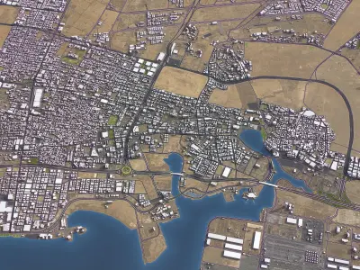 Jeddah - 3D City Model Low-poly 3D model