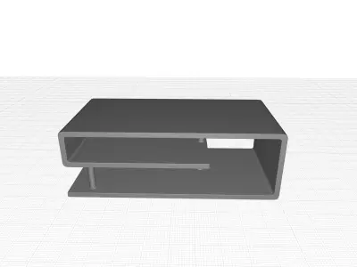 Luther Floor Shelf Coffee Table  3D model
