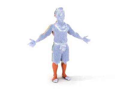 Tropical Islander Character Model Rigged and Animated Low-poly 3D model