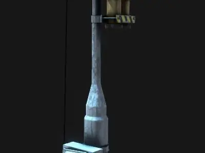 Simple street assets Low-poly 3D model