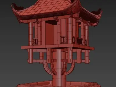 Chua mot cot 3D model