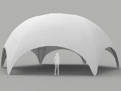 Hexadome and Crossover Tents 3D model