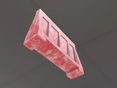 Street Barricade Low-poly 3D model