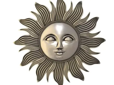 Radiant Sun Pendant 3D print model