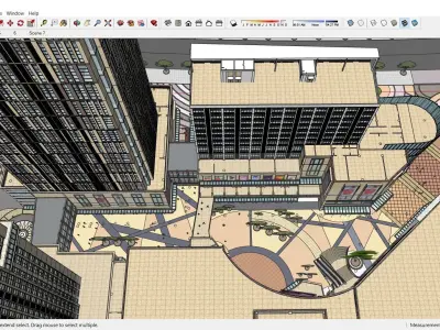 Sketchup Shopping Center H4 3D model