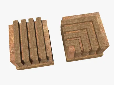 Urban seat Low-poly 3D model