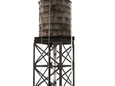 water tower 3D model 4