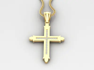 Cross Light Gold 4CP017 3DM STL 3D print model