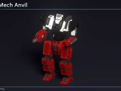 Light Mech Anvil Low-poly 3D model