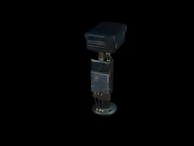 Cyberpunk Infoterminal Low-poly 3D model