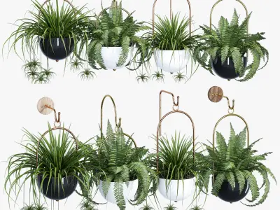 Boho hanging planter 3D model