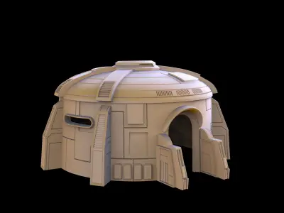 SCI FI Building - PRINTABLE MODEL 3D print model