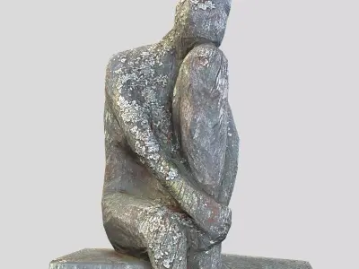  woods sculpture woman Low-poly 3D model