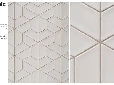  Trapezoid Tile in 3d-cube Layout Texture