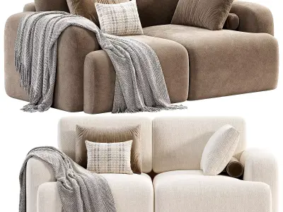 Bonent Sofa Low-poly 3D model