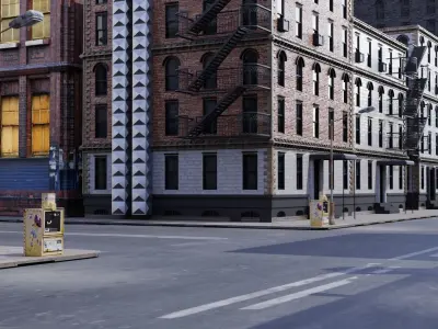 Old city Low-poly 3D model purchase