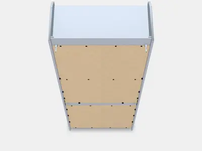 HAUGA High cabinet with 2 doors 1 Low-poly 3D model