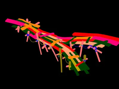 wooden Bridge 3D model